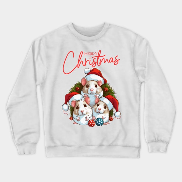 "Mice Merriment: A Whiskerful Christmas" Crewneck Sweatshirt by mmpower